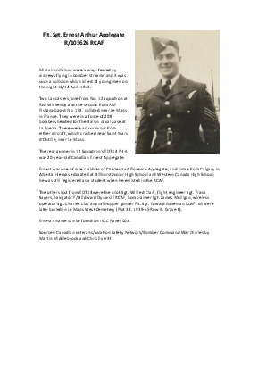 A preview of a PDF biography for Applegate, Ernest Arthur